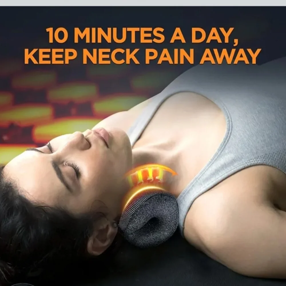 Pink Chiropractic Neck Stretcher with Heat - Picture 2 of 7